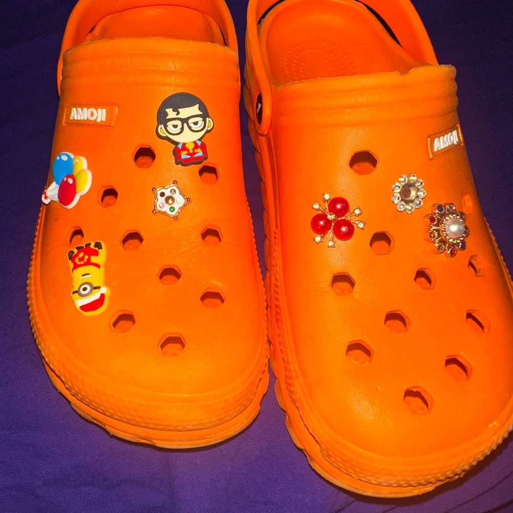 AMO  Orange Clogs